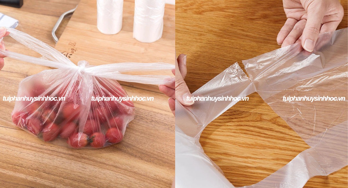 Túi cuộn thực phẩm có quai tự hủy
