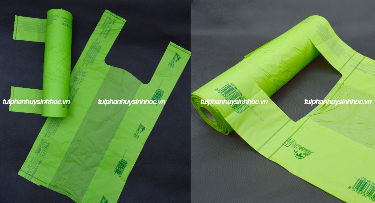 Túi cuộn thực phẩm có quai tự hủy