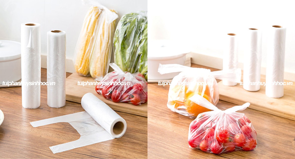 Túi cuộn thực phẩm có quai tự hủy