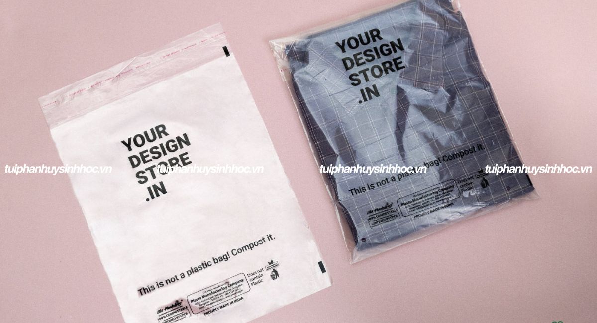 Túi dán miệng đựng quần áo tự hủy