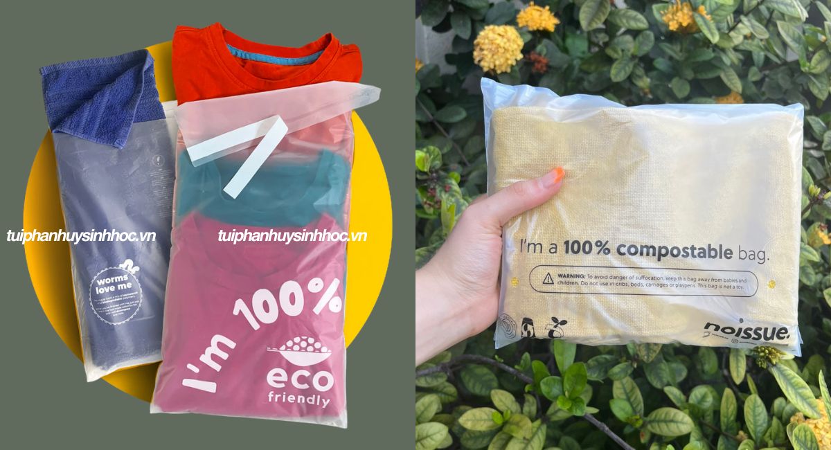 Túi dán miệng đựng quần áo tự hủy