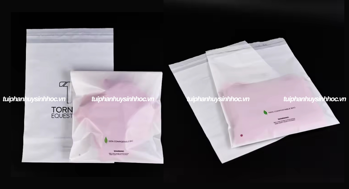 Kích thước túi dán miệng đựng quần áo tự hủy