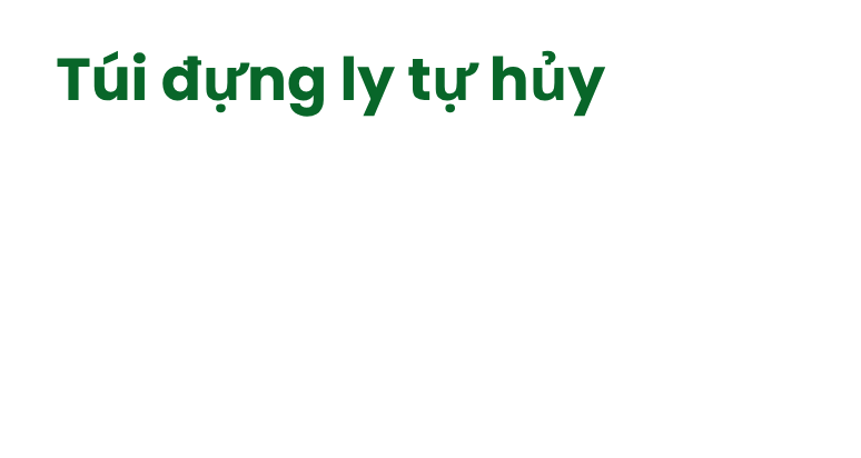 Túi đựng ly tự hủy - Ảnh hiệu ứng