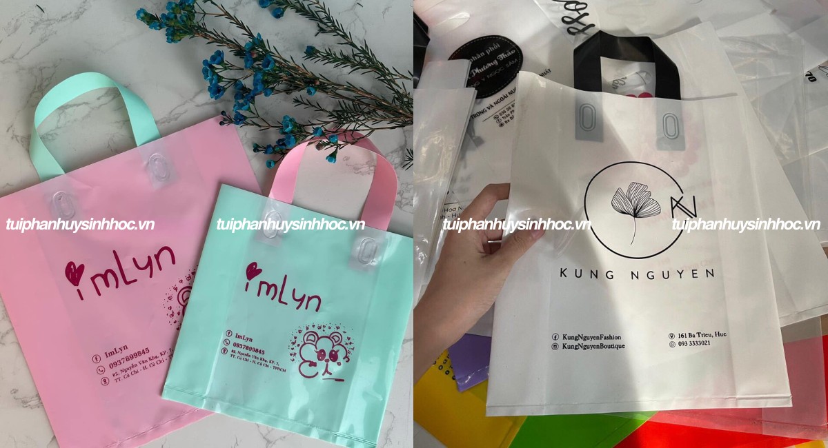 Túi ép quai in logo tự hủy
