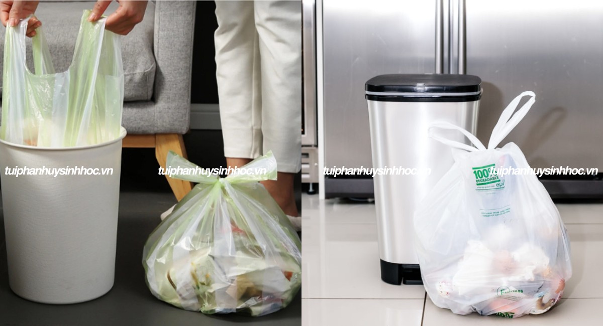 Túi rác có quai tự hủy