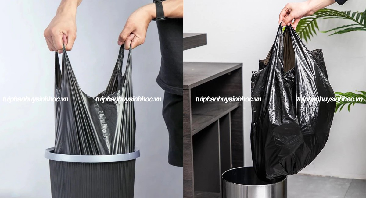 Túi rác có quai tự hủy
