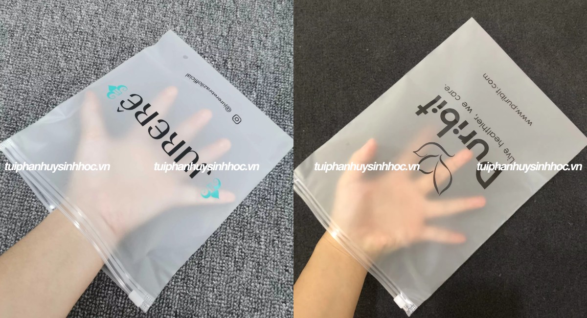 Túi zipper đựng quần áo tự hủy