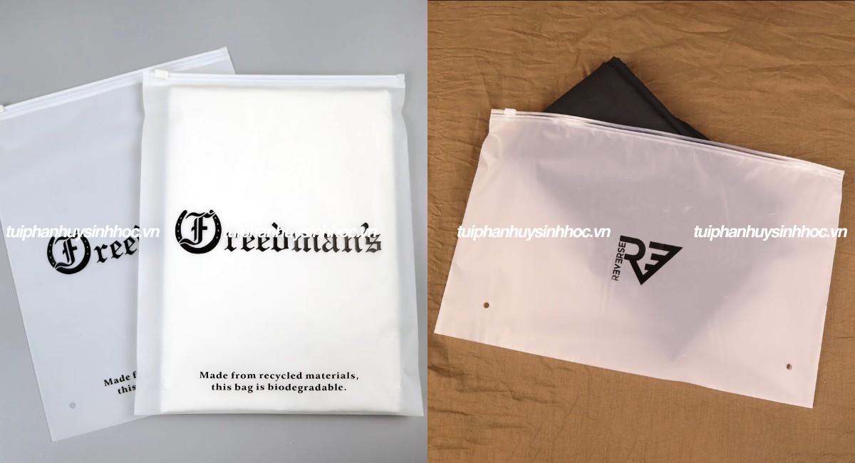 Túi zipper đựng quần áo tự hủy