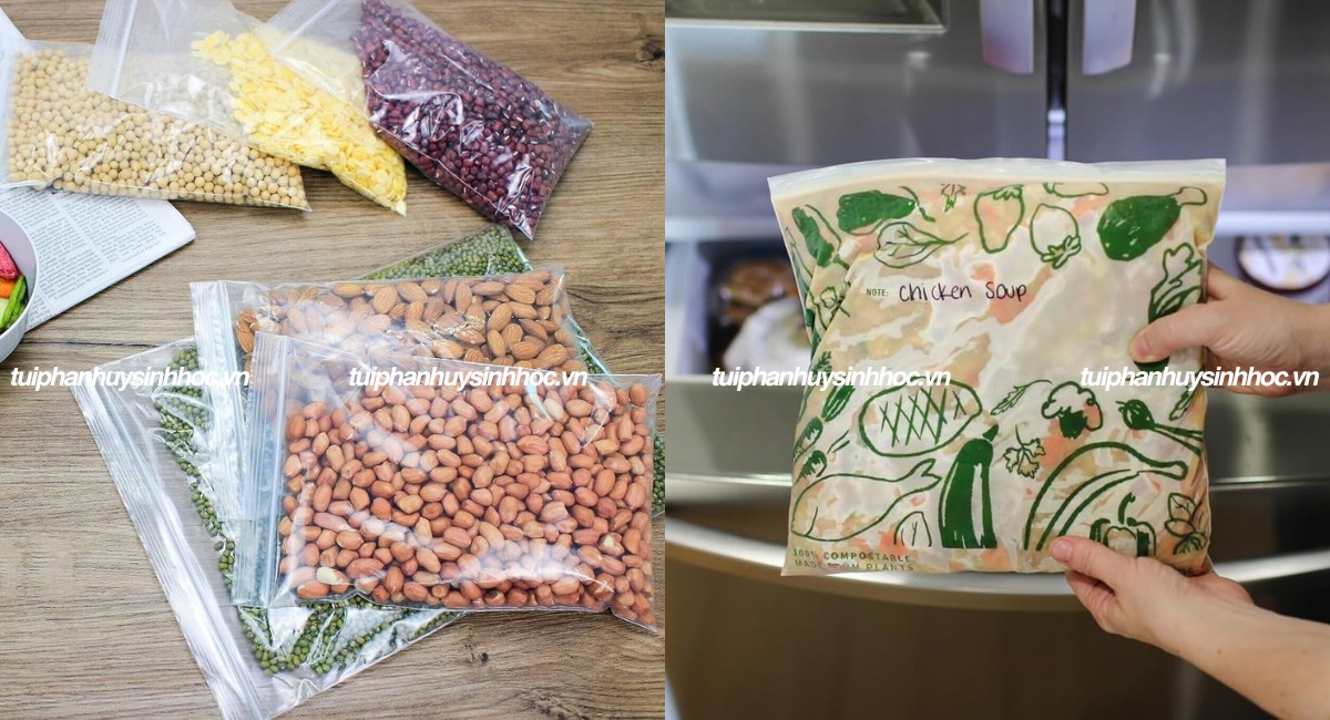 Túi zipper đựng thực phẩm tự hủy