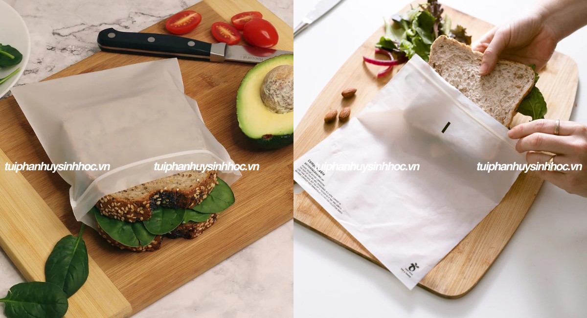 Túi zipper đựng thực phẩm tự hủy