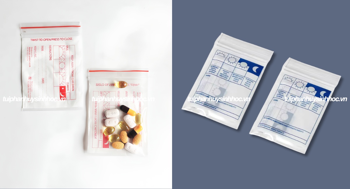 Túi zipper đựng thuốc tự hủy