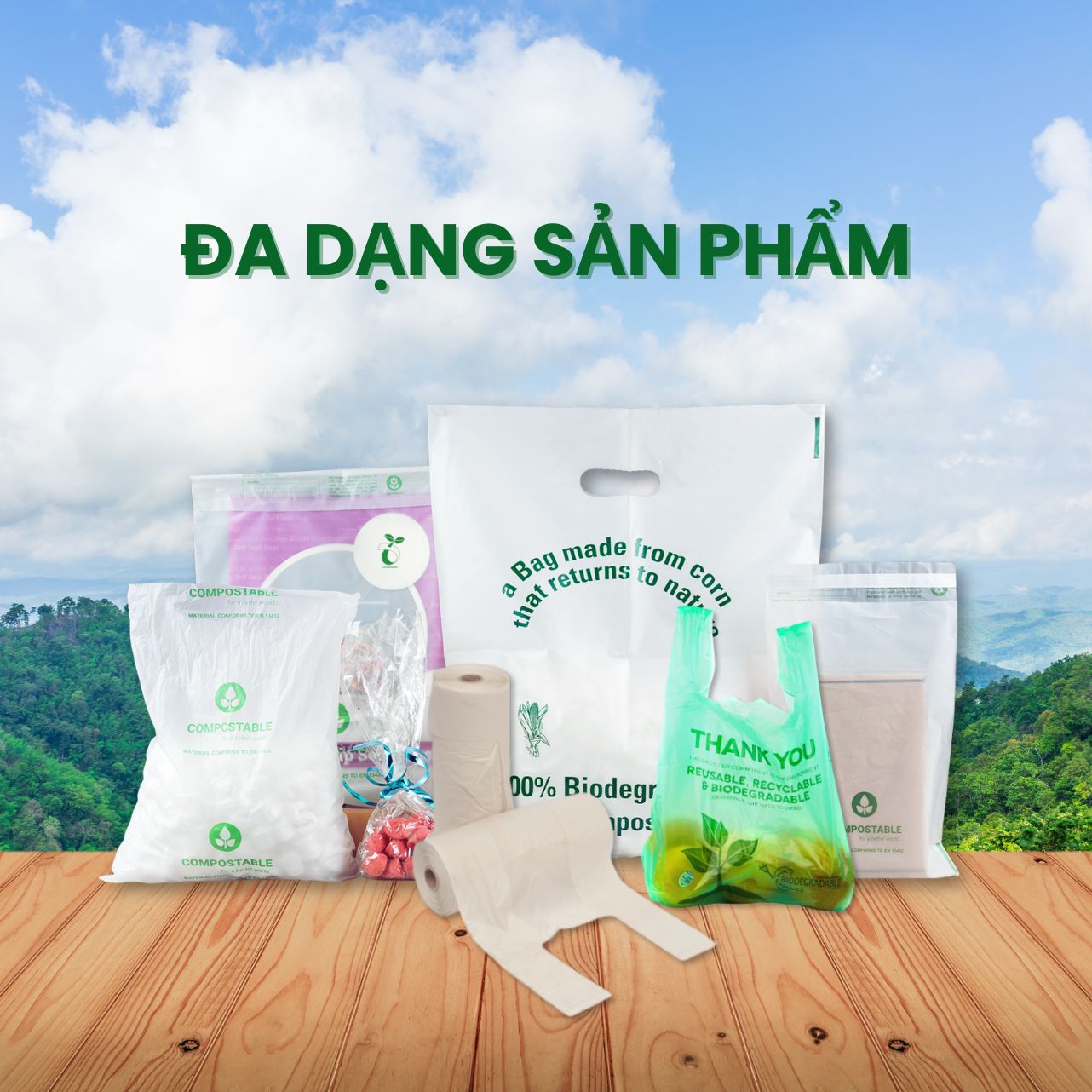 Sản phẩm túi phân hủy sinh học