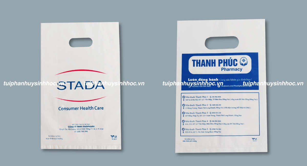 Mẫu túi hột xoài tự hủy dùng trong dược phẩm