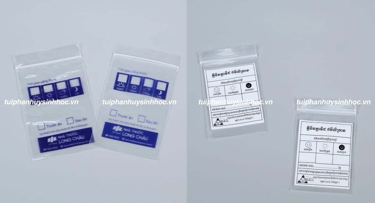 Túi zip tự hủy đựng trong y tế dược phẩm