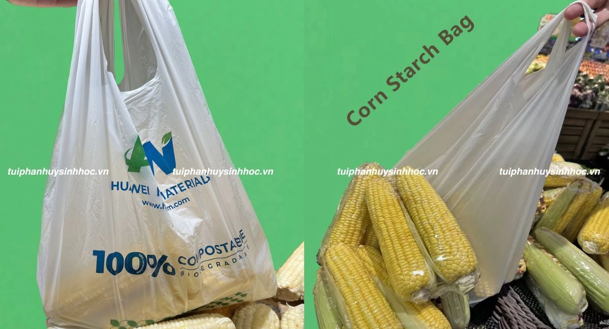 Túi tự hủy sinh học được làm bằng tinh bột ngô