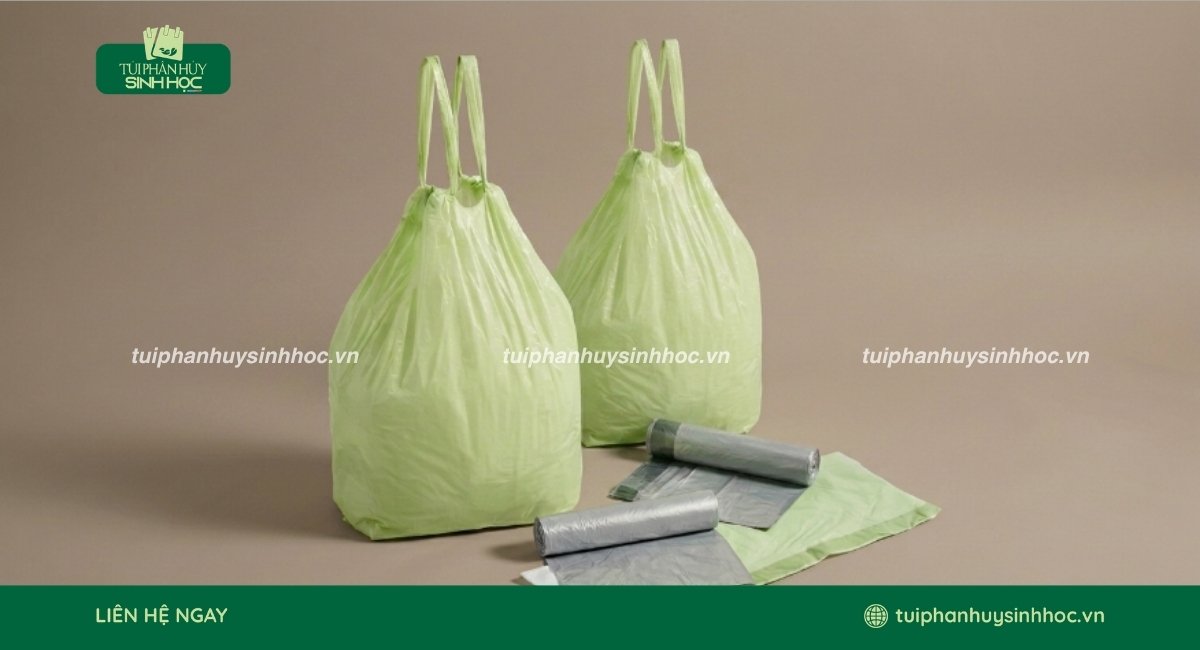 Mẫu túi đựng rác tinh bột có dây rút