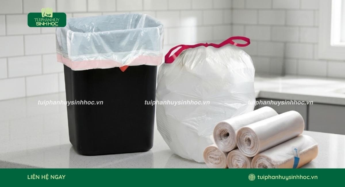 Mẫu túi đựng rác tinh bột theo yêu cầu