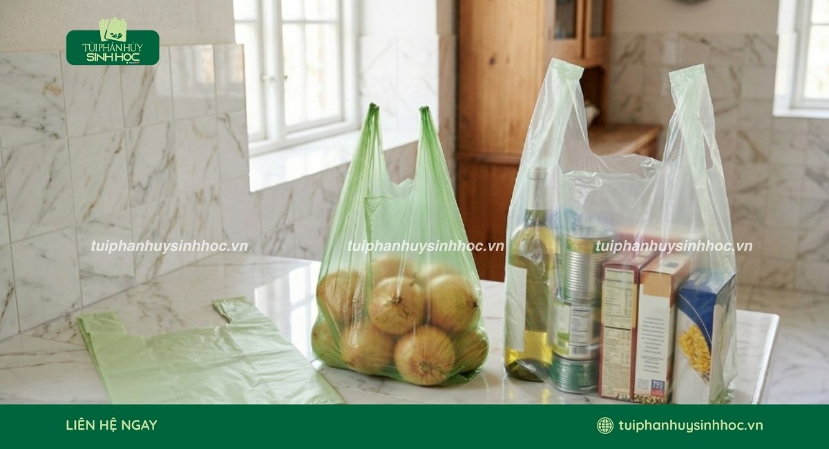 Mẫu túi xốp tinh bột giá tốt tại xưởng