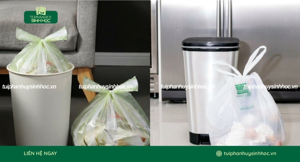Mẫu túi đựng rác có quai