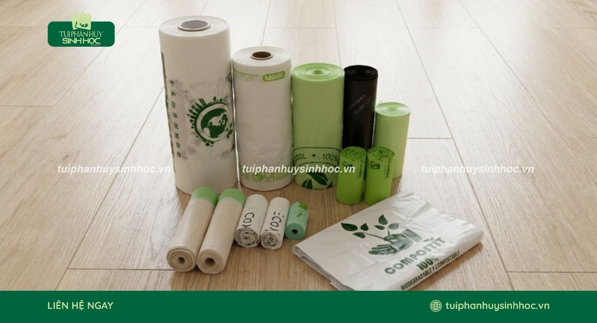 Mẫu túi đựng thực phẩm tự hủy có in logo