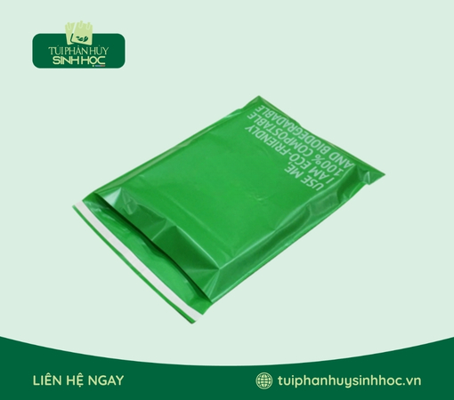 Túi niêm phong tự hủy màu xanh lá