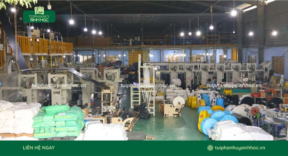 Xưởng Túi Phân Hủy Sinh Học chuyên sản xuất túi hột xoài tự hủy uy tín