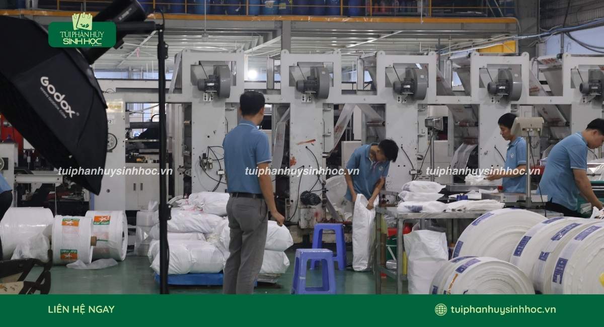 Xưởng Túi Phân Hủy Sinh Học chuyên sản xuất túi đựng thực phẩm tự hủy