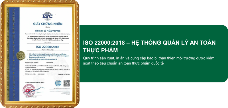 ISO 22000:2018 Hệ thống quản lý an toàn thực phẩm
