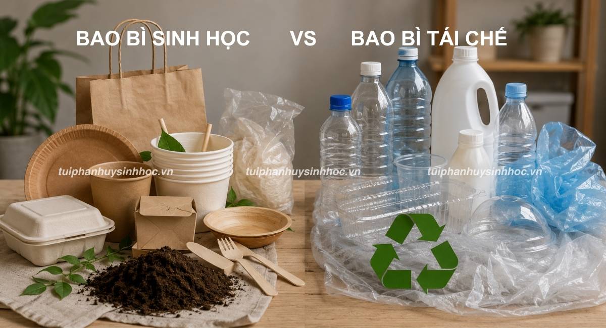 Phân biệt bao bì sinh học và bao bì tái chế trong thực tế