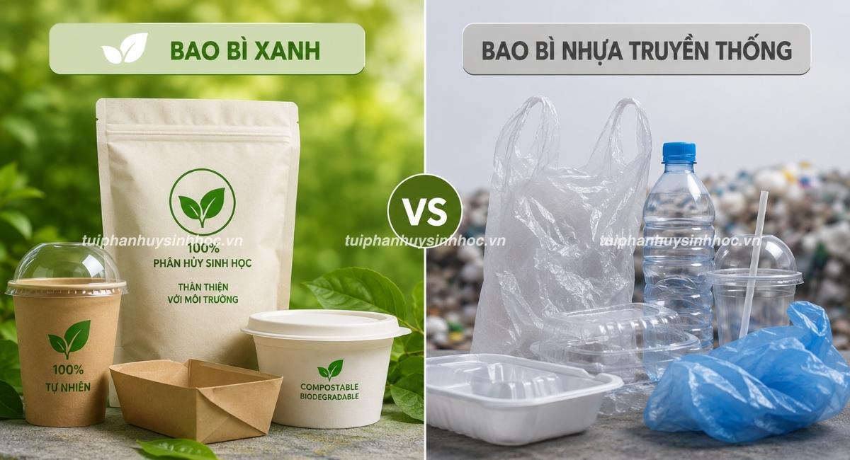 So sánh bao bì xanh và bao bì nhựa truyền thống có gì khác nhau