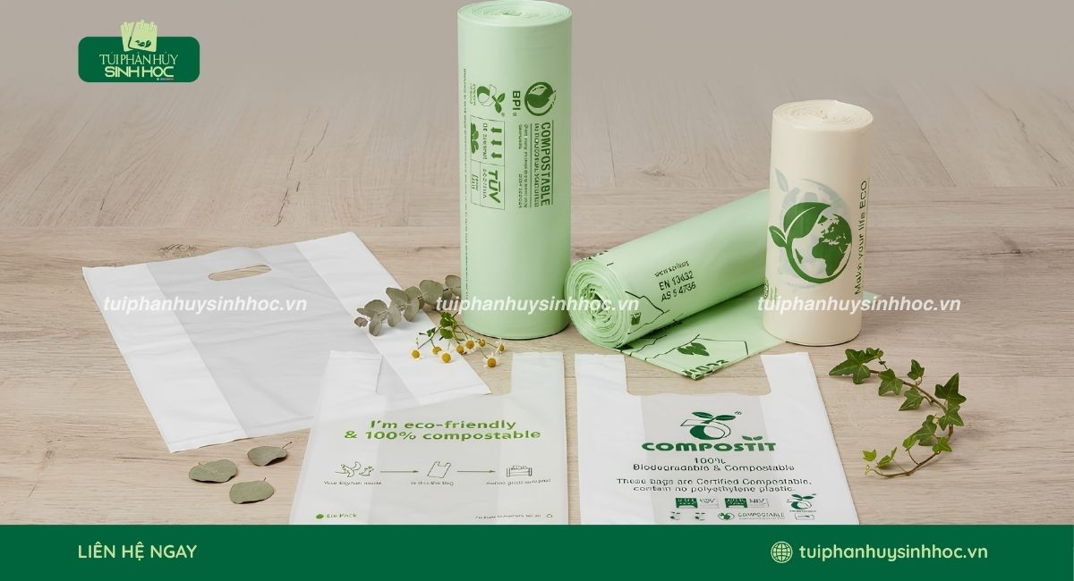 Túi phân hủy sinh học compostable
