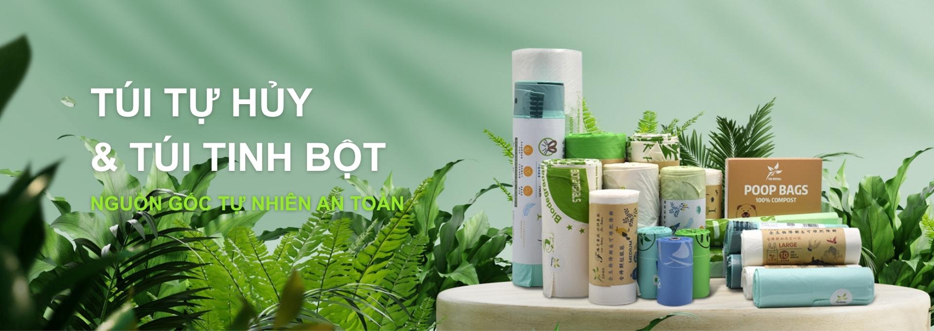 Túi tự hủy với túi tinh bột có nguồn gốc từ thiên nhiên