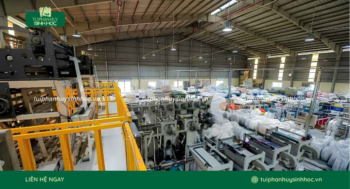 Xưởng sản xuất bao bì phân hủy sinh học thân thiện với môi trường