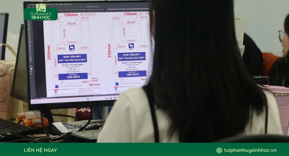 Thiết kế túi xốp 2 quai tự hủy