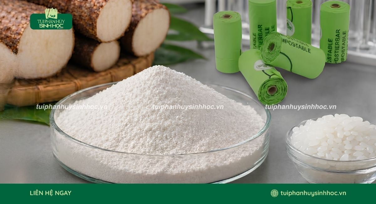 Hạt tinh bột thực vật làm nguyên liệu