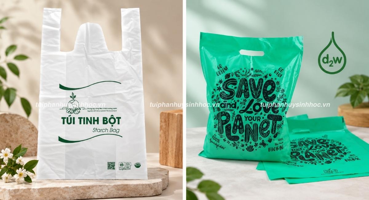 Phân Biệt Túi Tinh Bột Và Túi Tự Hủy Oxo D2W Khi Đóng Gói