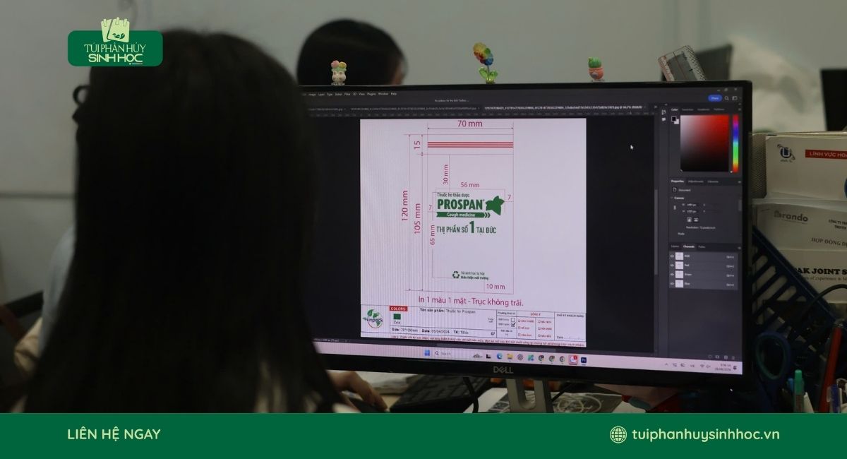 Thiết kế túi zipper tự hủy prospan