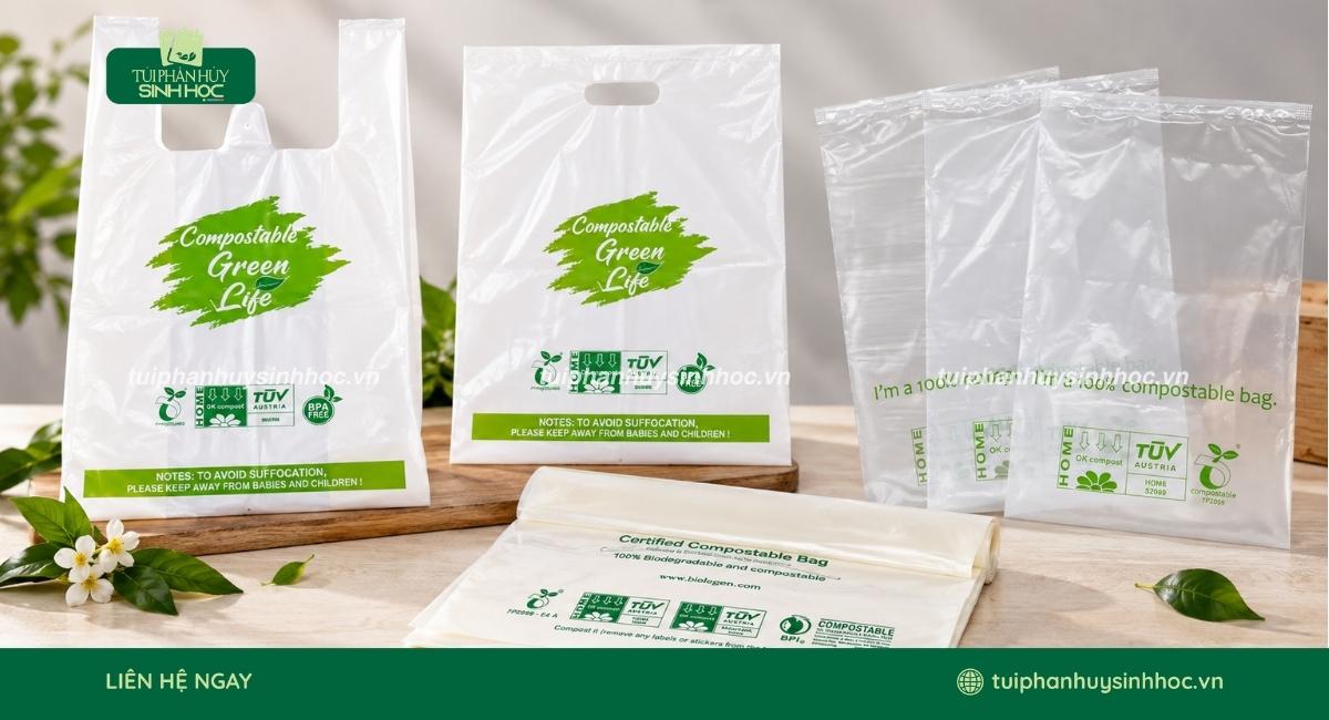Túi phân hủy sinh học dùng cho sản phẩm bán lẻ