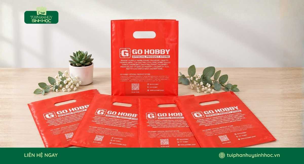 Túi hột xoài PE đỏ tự hủy